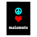 Peace love Malamute cards