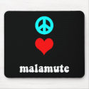 Peace love Malamute mousepads