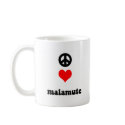 Peace love Malamute mugs