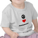 Peace love Malamute t-shirts