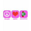 Peace Love Maldives t-shirts