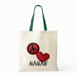 Peace Love Mamaw Canvas Bag