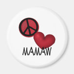 Peace Love Mamaw Refrigerator Magnet