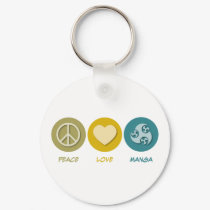 Peace Love Manga keychains