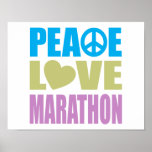 Peace Love Marathon Posters