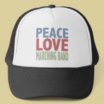 Peace Love Marching Band hats