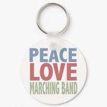 Peace Love Marching Band keychains