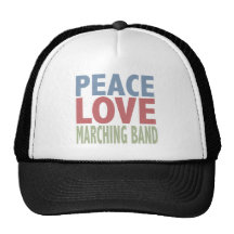 Peace Love Marching Band Mesh Hats