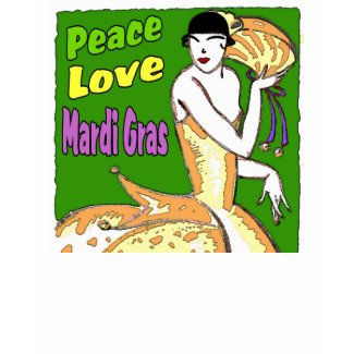 Peace Love Mardi Gras shirt