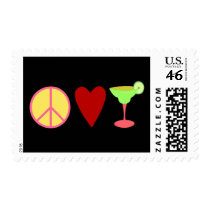Peace, Love, Margarita postage