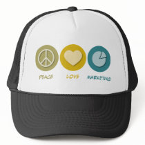 Peace Love Marketing hats by 1000suns Peace Love Marketing hats