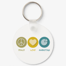 Peace Love Marketing keychains by 1000suns Peace Love Marketing keychains