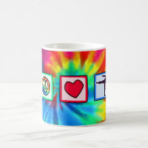 Peace, Love, Martial Arts Coffee Mugs