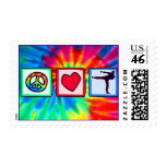 Peace, Love, Martial Arts Postage Stamp
