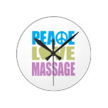 Peace Love Massage Clock