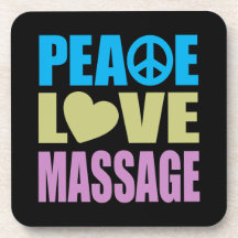 Peace Love Massage Drink Coasters