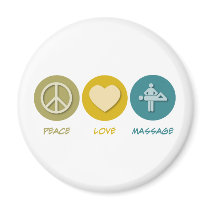 Peace Love Massage Refrigerator Magnet