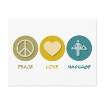 Peace Love Massage postcards by 1000suns Peace Love Massage postcards