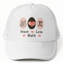 Peace Love Math Cap hats