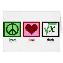 Peace Love Math Greeting Card