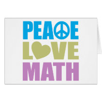 Peace Love Math Cards