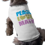 Peace Love Math Doggie T-shirt