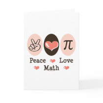 Peace Love Math Greeting Card