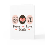 Peace Love Math Greeting Card
