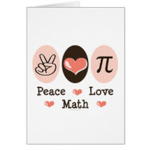 Peace Love Math Greeting Card