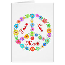 Peace Love Math Greeting Cards