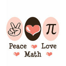Peace Love Math Hoodie t-shirts