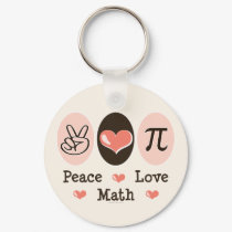 Peace Love Math Key Chain keychains