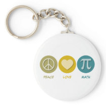 Peace Love Math Keychains