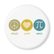 Peace Love Math Fridge Magnets
