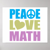 Peace Love Math Print
