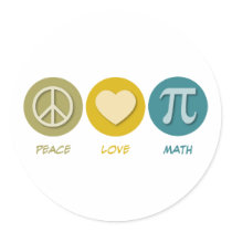 Peace Love Math Sticker