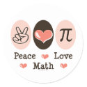 Peace Love Math Stickers sticker