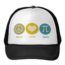 Peace Love Math Trucker Hat