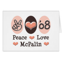 Peace Love McPalin Blank Notecard 08