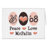 Peace Love McPalin Blank Notecard 08