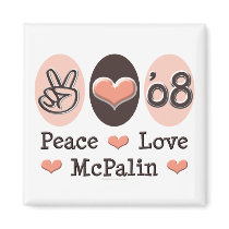Peace Love McPalin Magnet 08 by RepublicanTeesGifts Peace Love McPalin Magnet 08