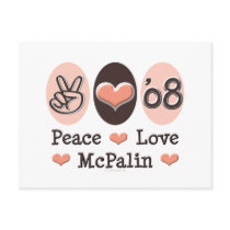 Peace Love McPalin Postcard 08