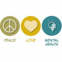 Peace Love Mental Health photo sculptures by 1000suns Peace Love Mental Health photo sculptures