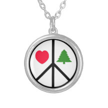 Peace, Love, Merry Christmas Pendant