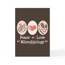 Peace Love Microbiology Greeting Card