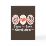 Peace Love Microbiology Greeting Card