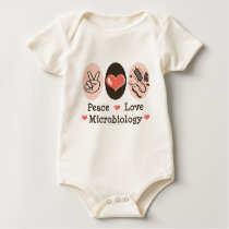 Peace Love Microbiology Organic Baby Bodysuit t-shirts