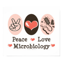 Peace Love Microbiology Poster posters