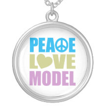 Peace Love Model Personalized Necklace