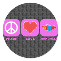 Peace Love Mongolia stickers